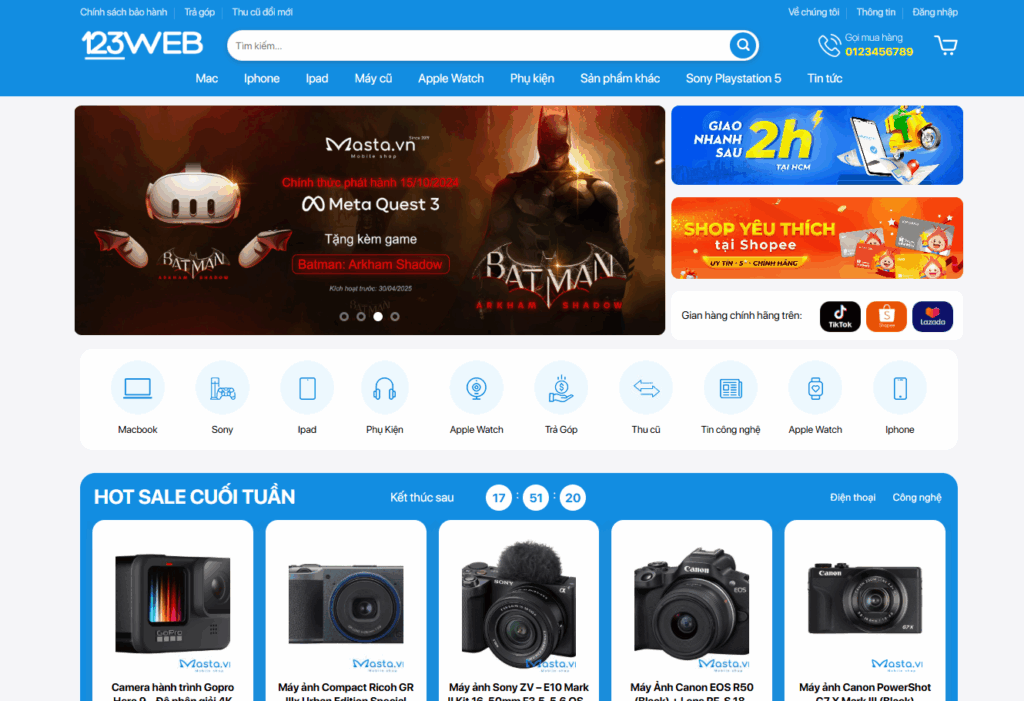Theme WordPress Bán Đồ Công Nghệ 01