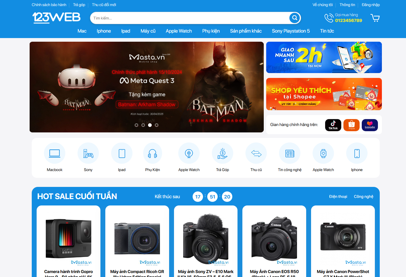 Theme WordPress Bán Đồ Công Nghệ 01